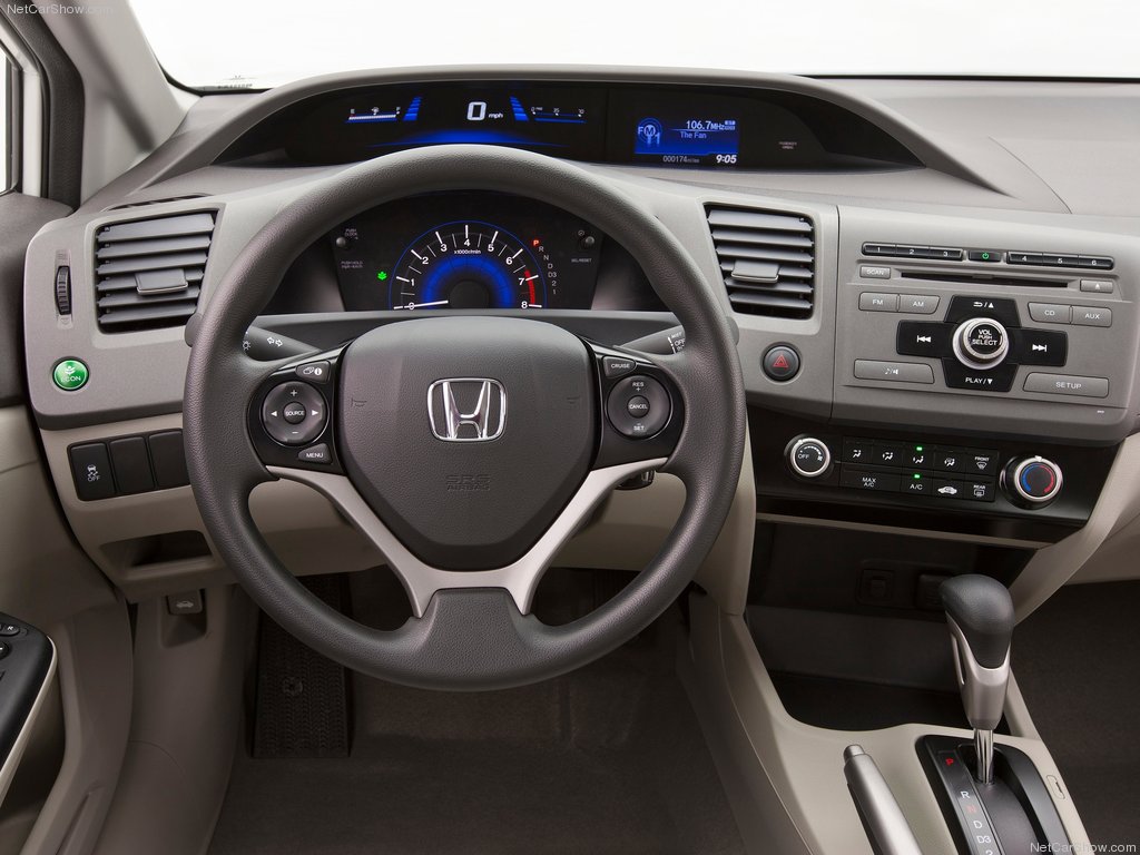 Tableau de bord de la Honda Civic HF 2012